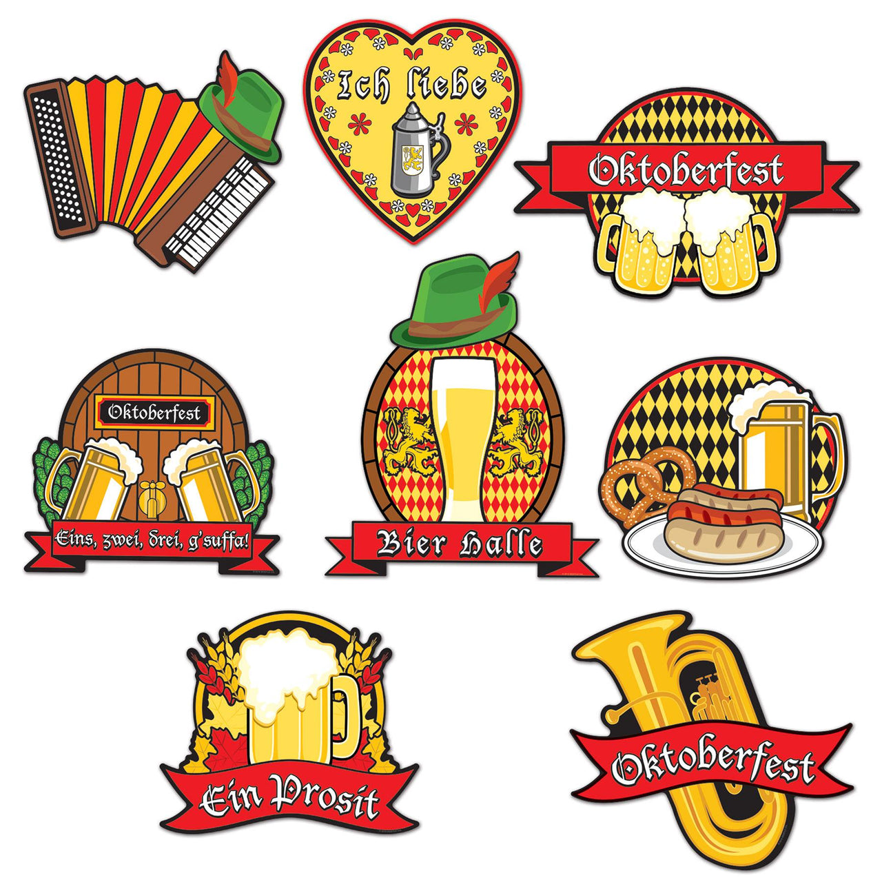 Bulk Oktoberfest Cutouts (Case of 96) by Beistle