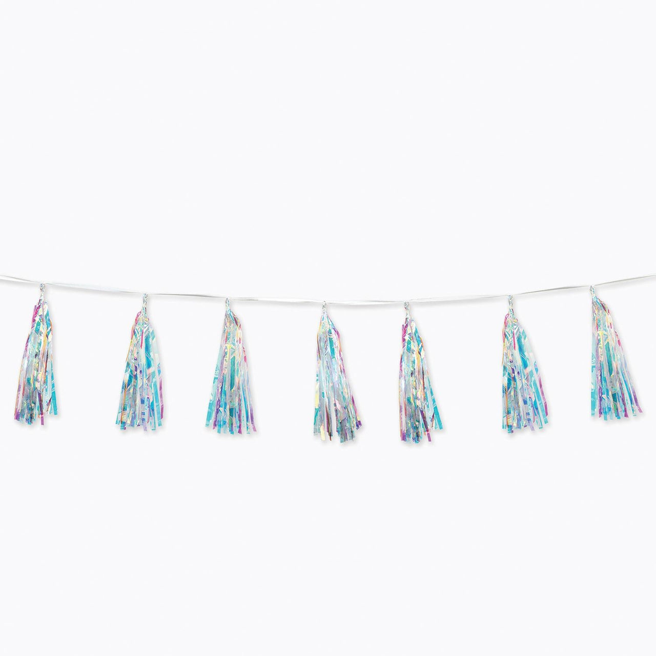 Iridescent Party Tassel Garland - Bulk 6 Pack