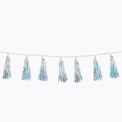 Iridescent Party Tassel Garland - Bulk 6 Pack