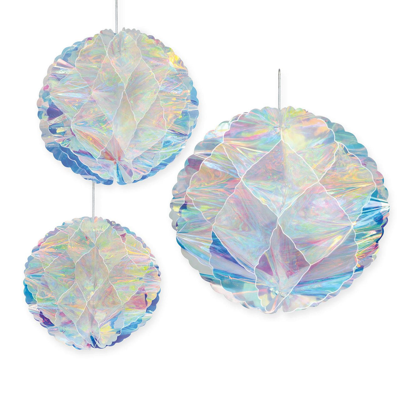 Iridescent Party Honeycomb Balls - Bulk/18 Balls