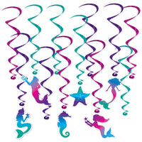 Mermaid Party Whirls - Bulk 72 Pack