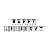 Foil Happy Birthday Party Streamer - Bulk 12 Pack