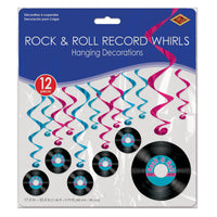 Bulk Rock & Roll Record Whirls (Case of 72) by Beistle