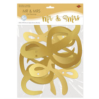 Bulk Foil Mr & Mrs Streamer (Case of 12) by Beistle