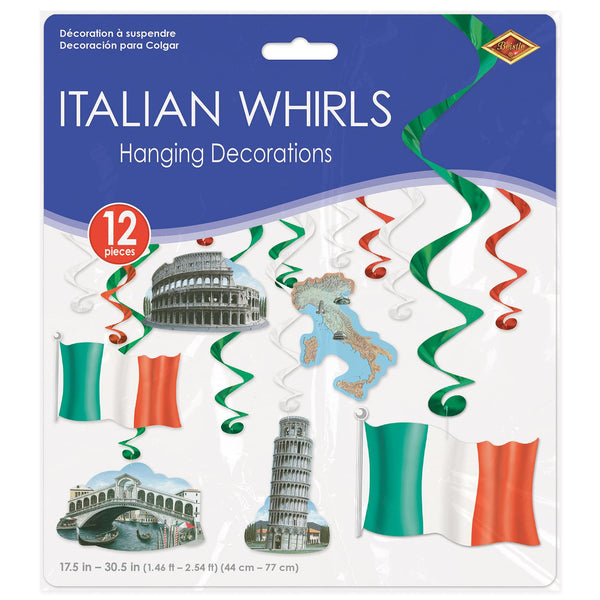 Beistle Customizable Italian Theme Banner | 5ft Wide Plastic Banner For Parties & Events