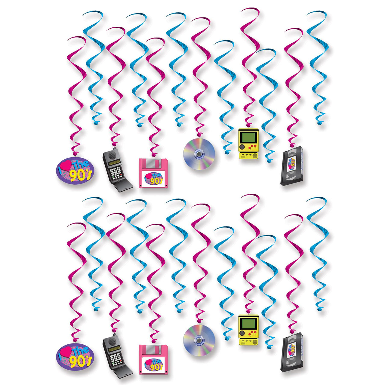 Bulk I Love The 90's Whirls (Case of 72) by Beistle