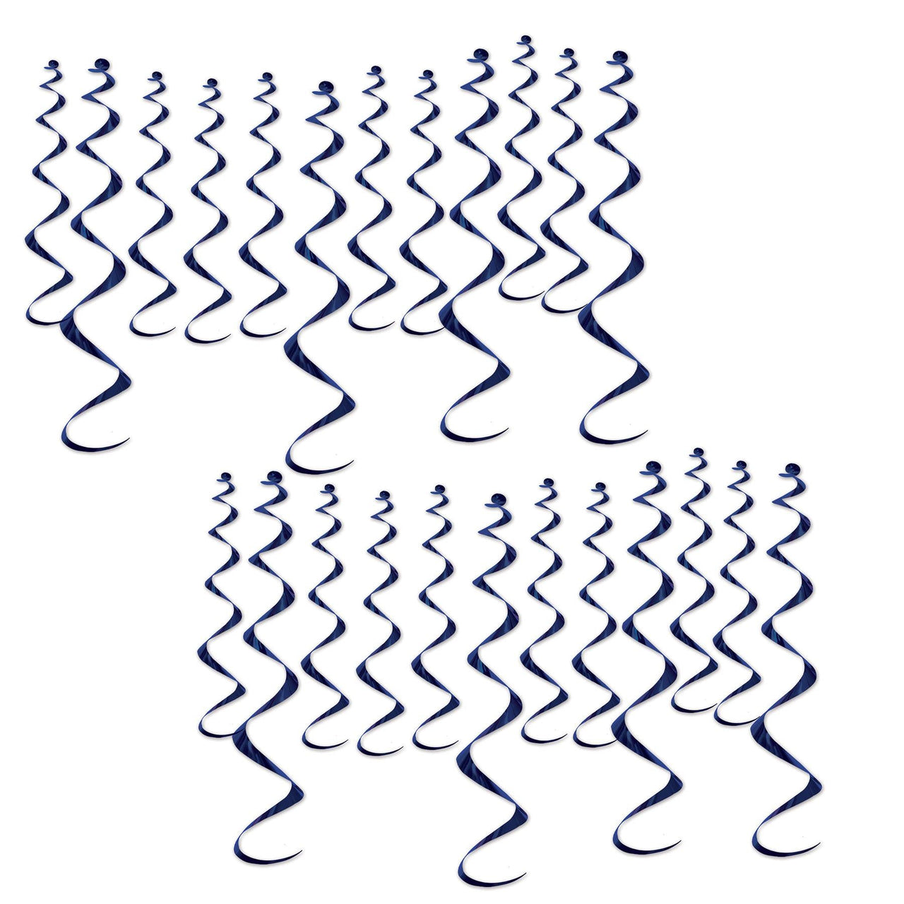 Bulk Metallic Whirls - navy (Case of 72) by Beistle