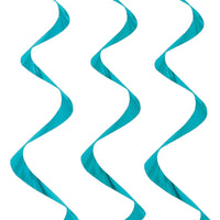 Bulk Metallic Whirls - turquoise (Case of 72) by Beistle