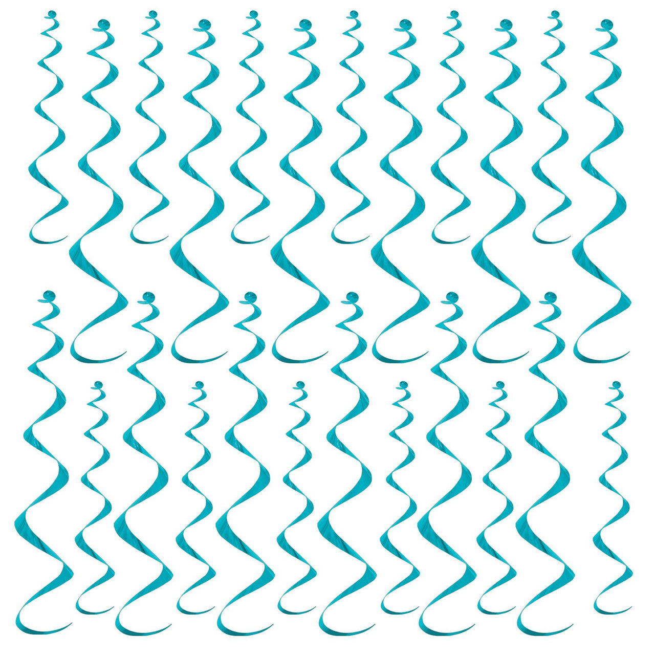 Bulk Metallic Whirls - turquoise (Case of 72) by Beistle