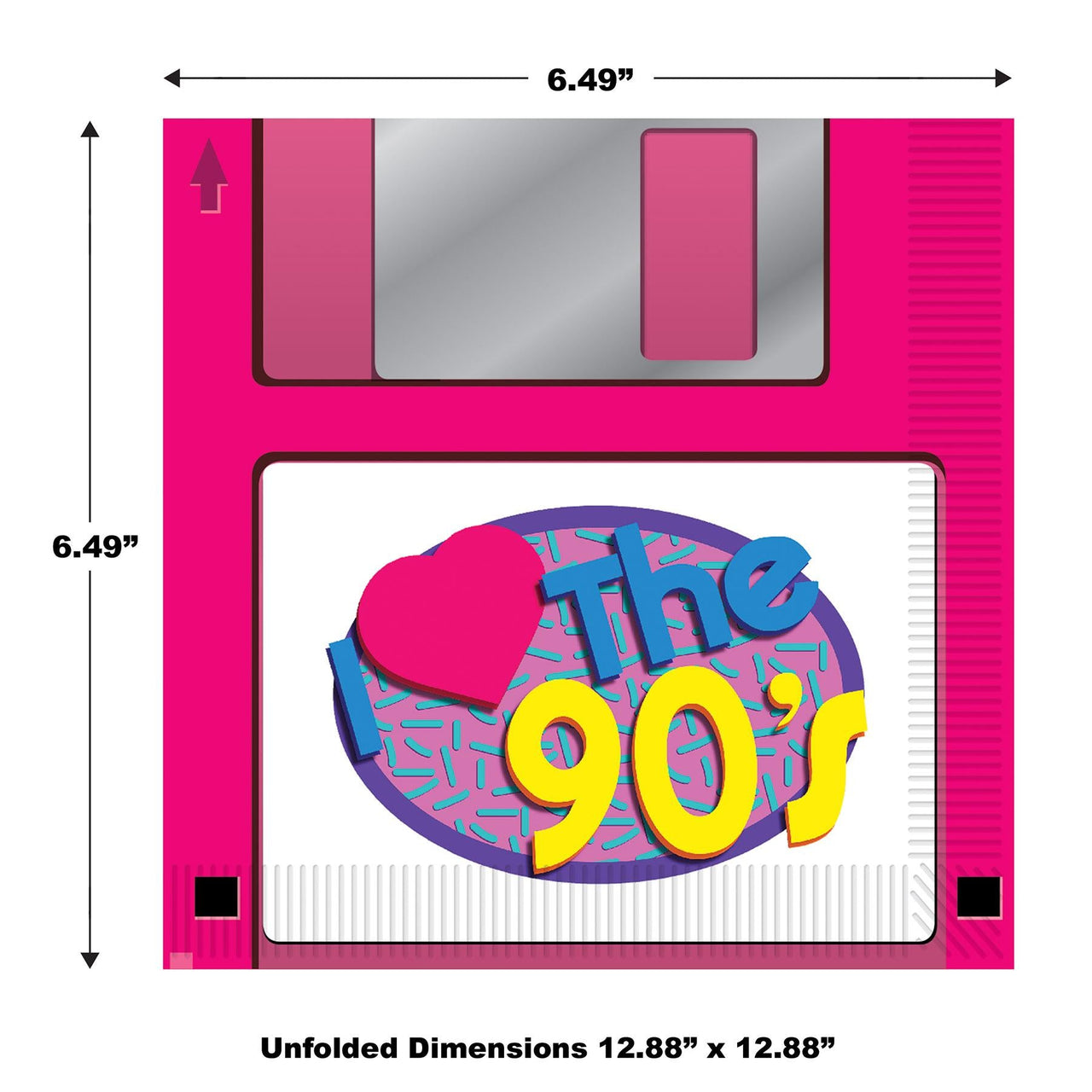 Bulk 90's Floppy Disk Luncheon Napkins (Case of 192) by Beistle