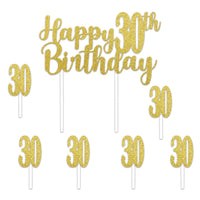 Happy 30th Birthday Cake Topper with 