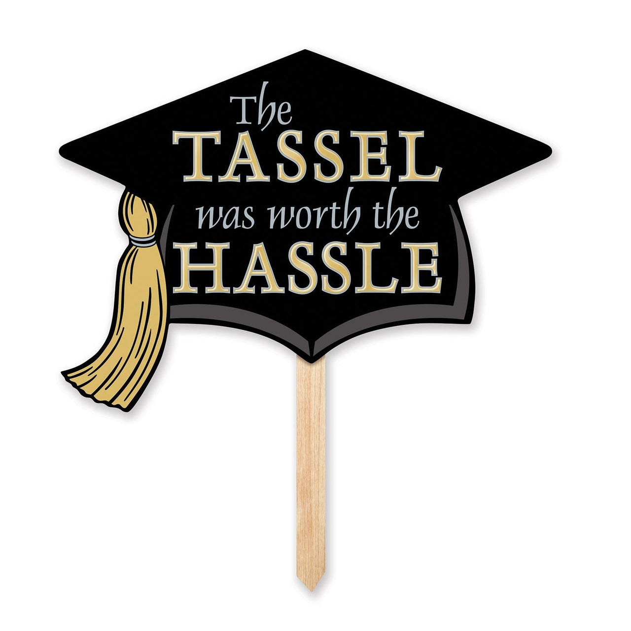 Grad Cap Graduation Party Yard Sign - Bulk 6 Pack