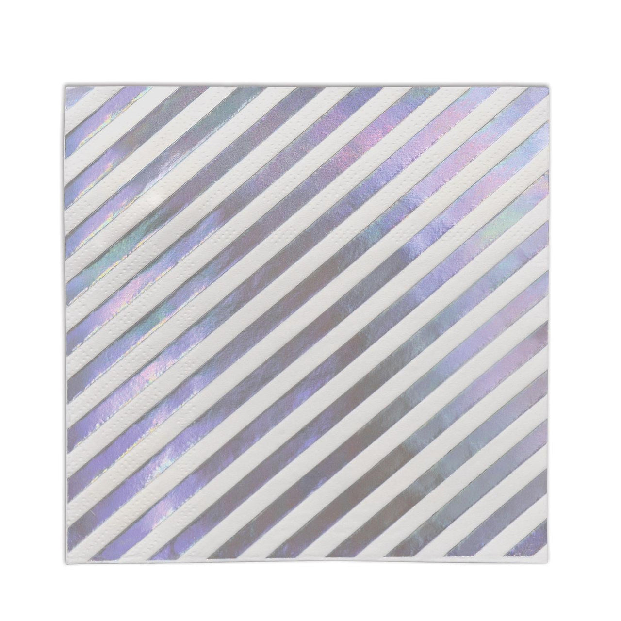 Iridescent Stripes Party Beverage Napkins - Bulk 192 Pack