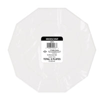 Iridescent Decagon Plates (Pack of 96)