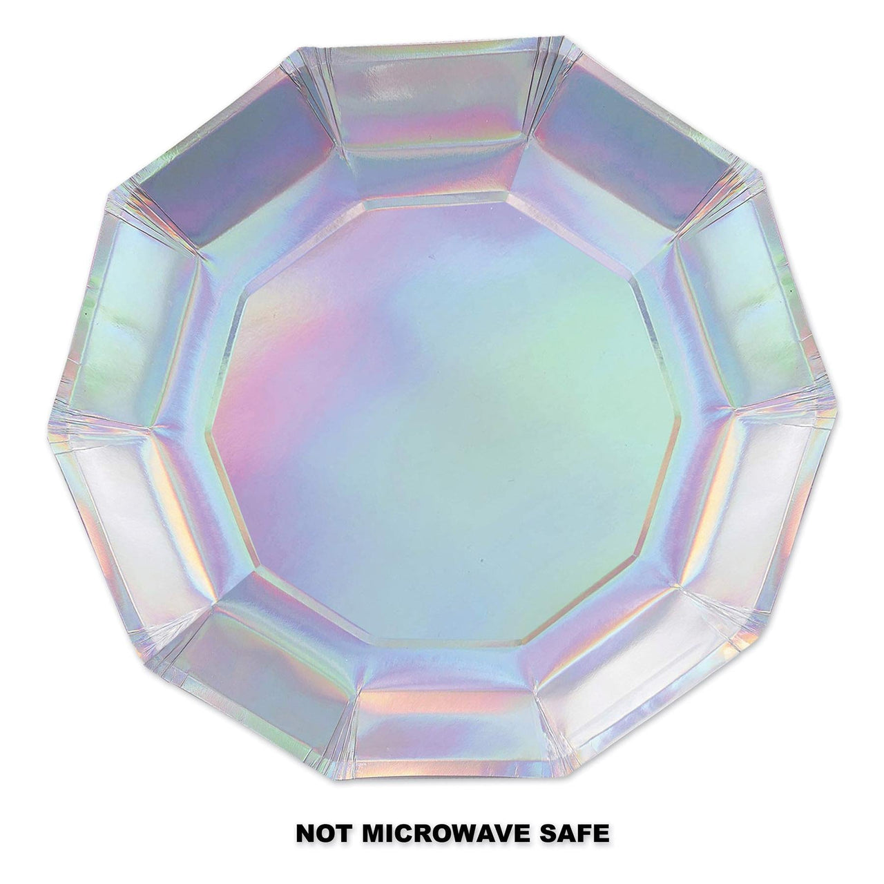 Iridescent Decagon Plates (Pack of 96)