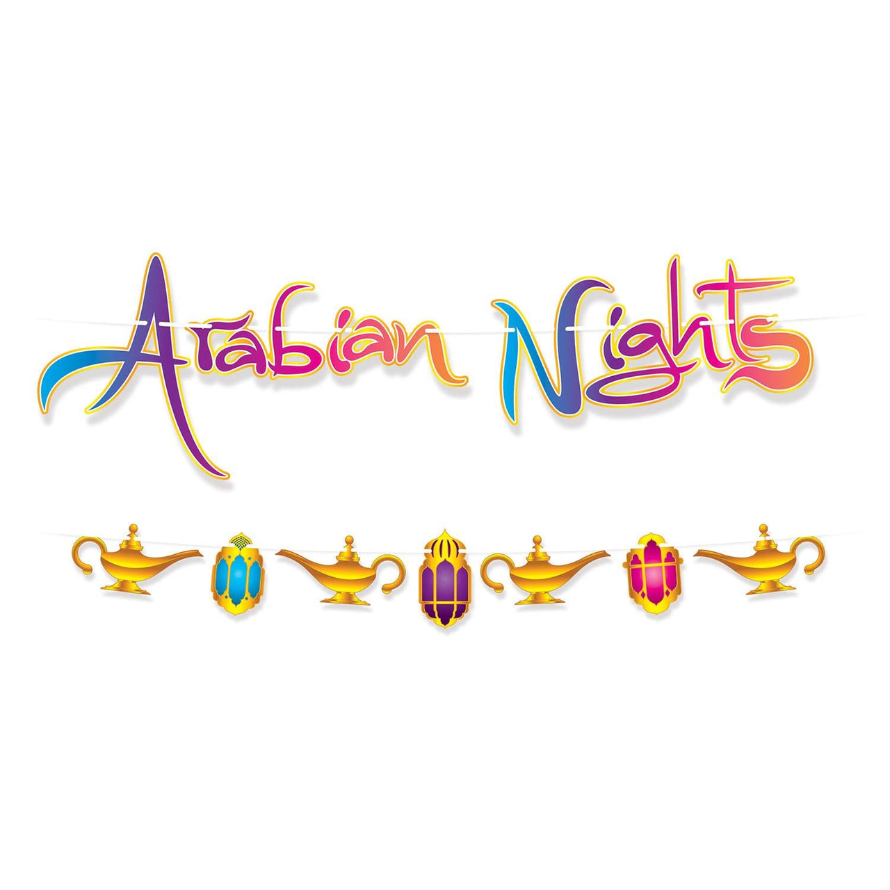 Arabian Nights Party Streamer Set - Bulk 12 Pack