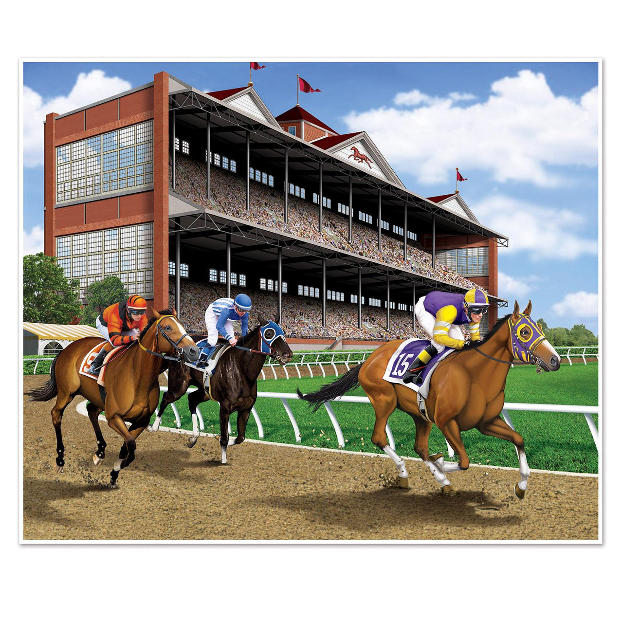 Horse Racing Party Insta-Mural Photo Op - Bulk 6 Pack
