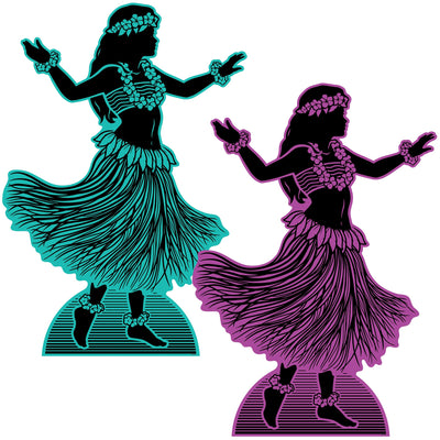 Hula Dancer Silhouette Stand-Ups (2/Pkg) - Luau Decor
