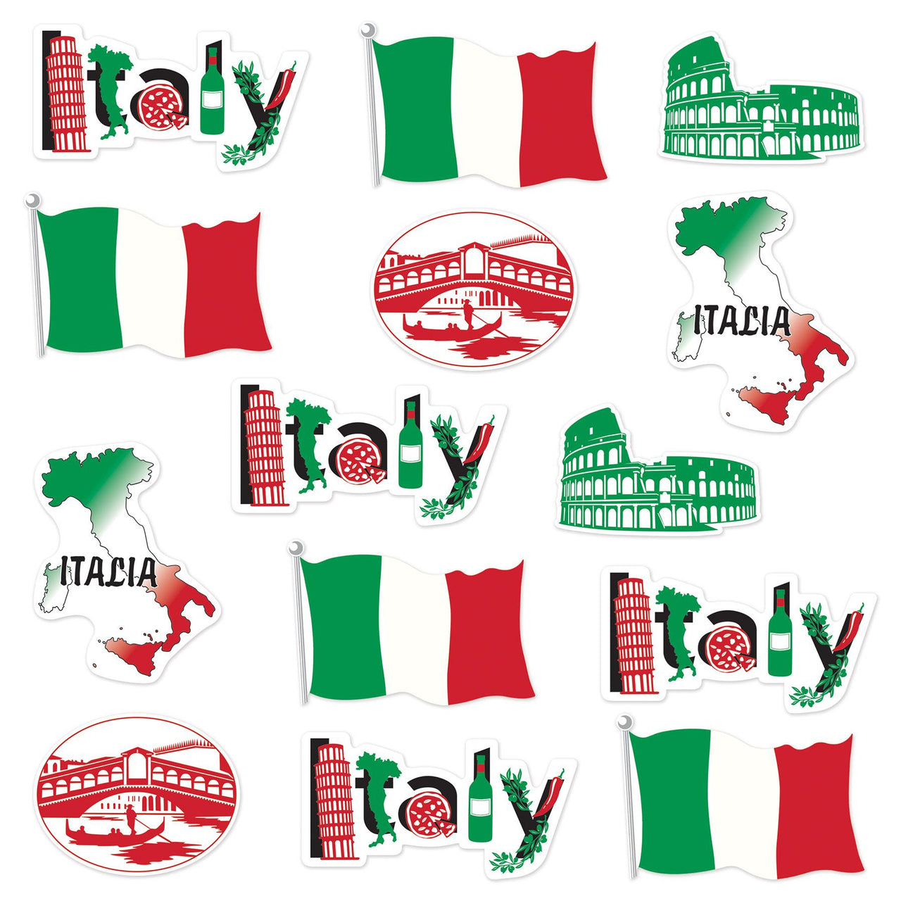 Bulk Italian Cutouts (Case of 84) by Beistle