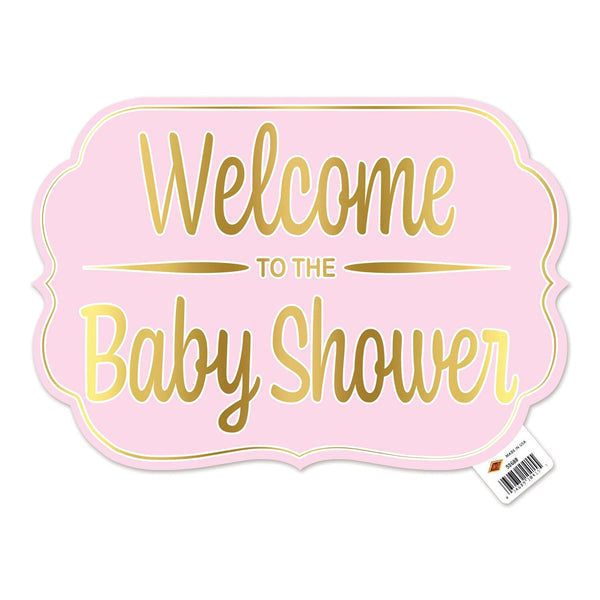 Beistle Welcome Baby Sign Banner – 5 Feet Wide, All-Weather Plastic For Baby Showers & Home Decor