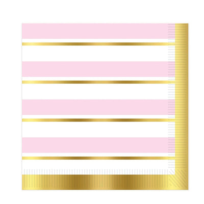 Striped Luncheon Napkins - Girl - Bulk 192 Pack