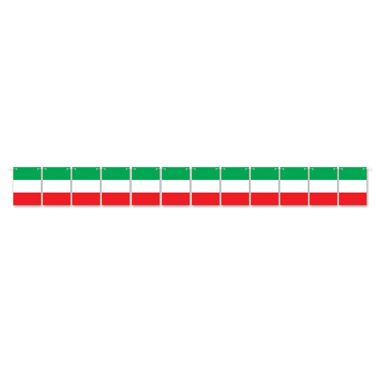 Italian Flag Party Streamer - Bulk 12 Pack