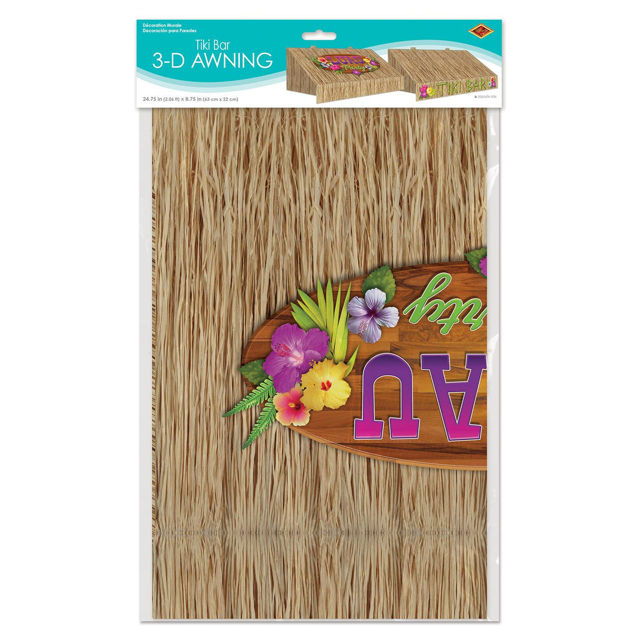 Bulk 3-D Tiki Bar Awning Wall Decoration (Case of 6) by Beistle