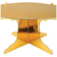 Bulk Metallic Cake Stands - Gold (Case of 24) by Beistle