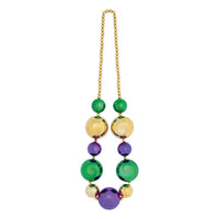 Jumbo Mardi Gras Beads - 4 ft 7 inch Round Party Necklace
