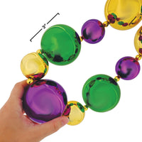 Jumbo Mardi Gras Beads 4 ft 7 inch Round Party Necklace