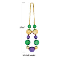 Jumbo Mardi Gras Beads 4 ft 7 inch Round Party Necklace