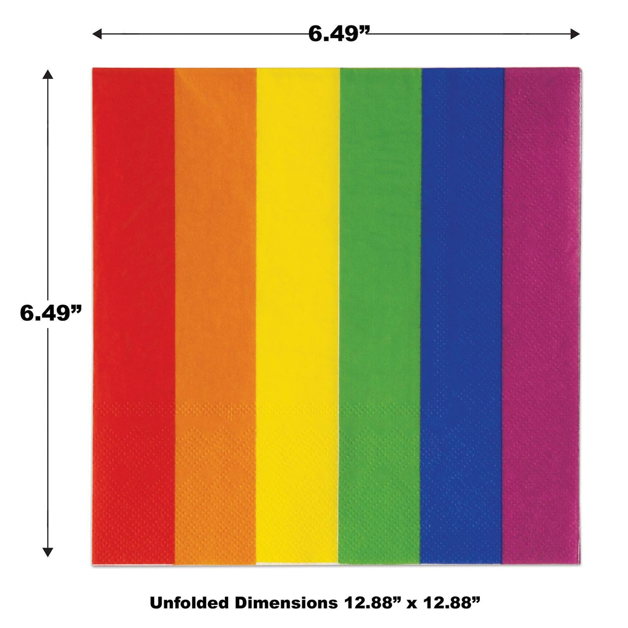 Bulk Rainbow Luncheon Napkins (Case of 192) by Beistle