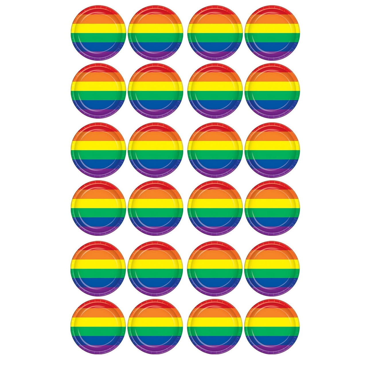Bulk Rainbow Plates (12 Pkgs Per Case) by Beistle