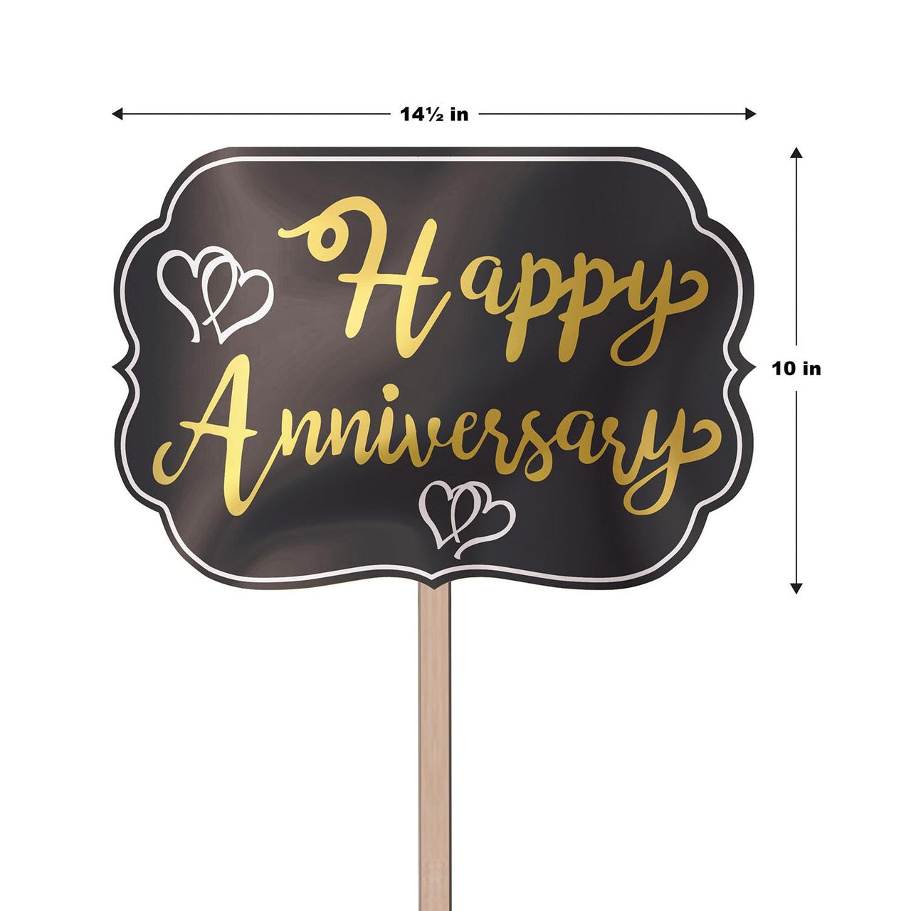 Bulk Foil Happy Anniversary Yard Sign (Case of 6) by Beistle
