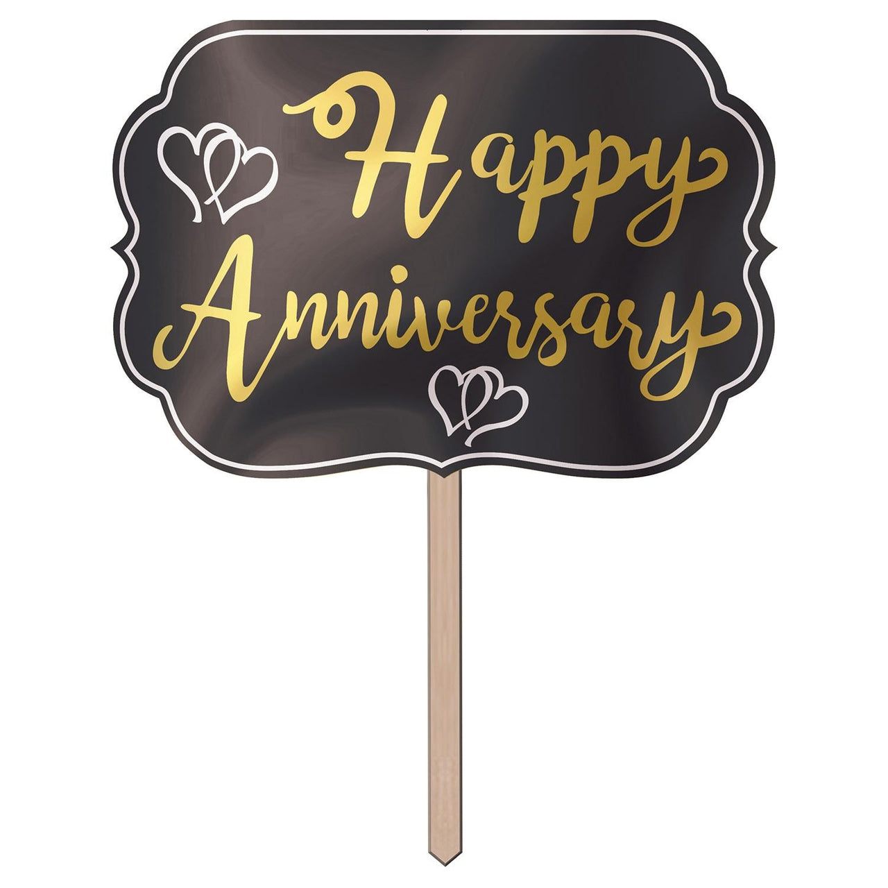 Foil Happy Anniversary Yard Sign - Bulk 6 Pack