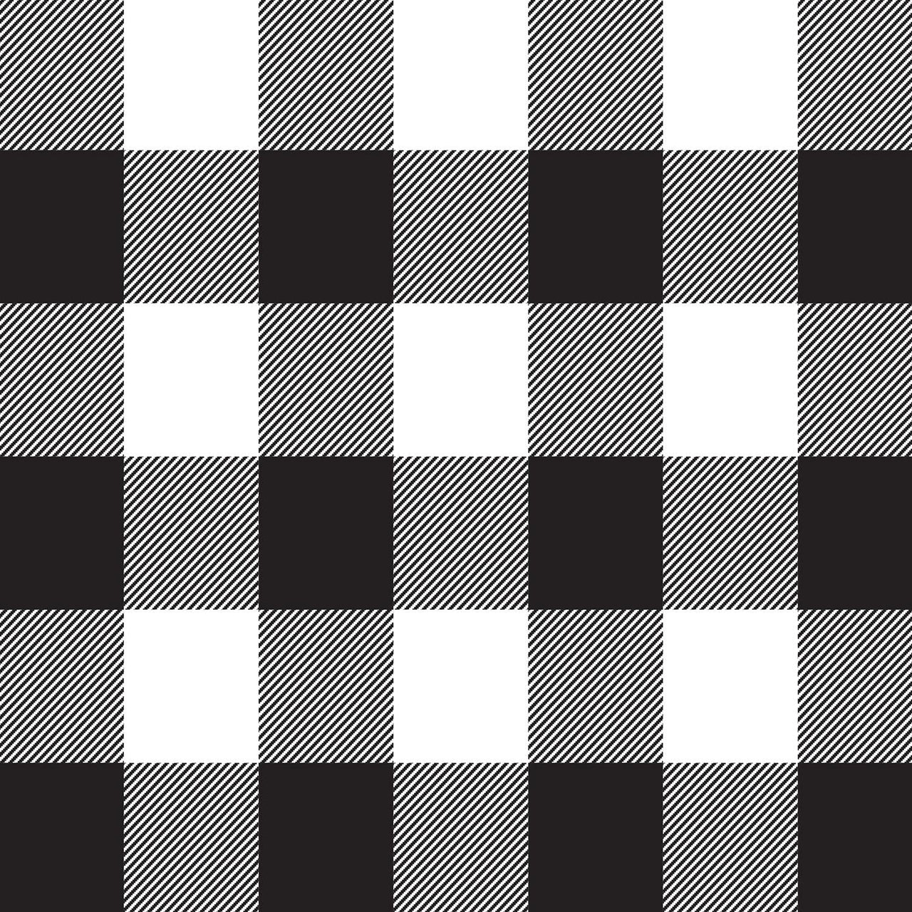Bulk Plaid Tablecover - Black & White (Case of 12) by Beistle