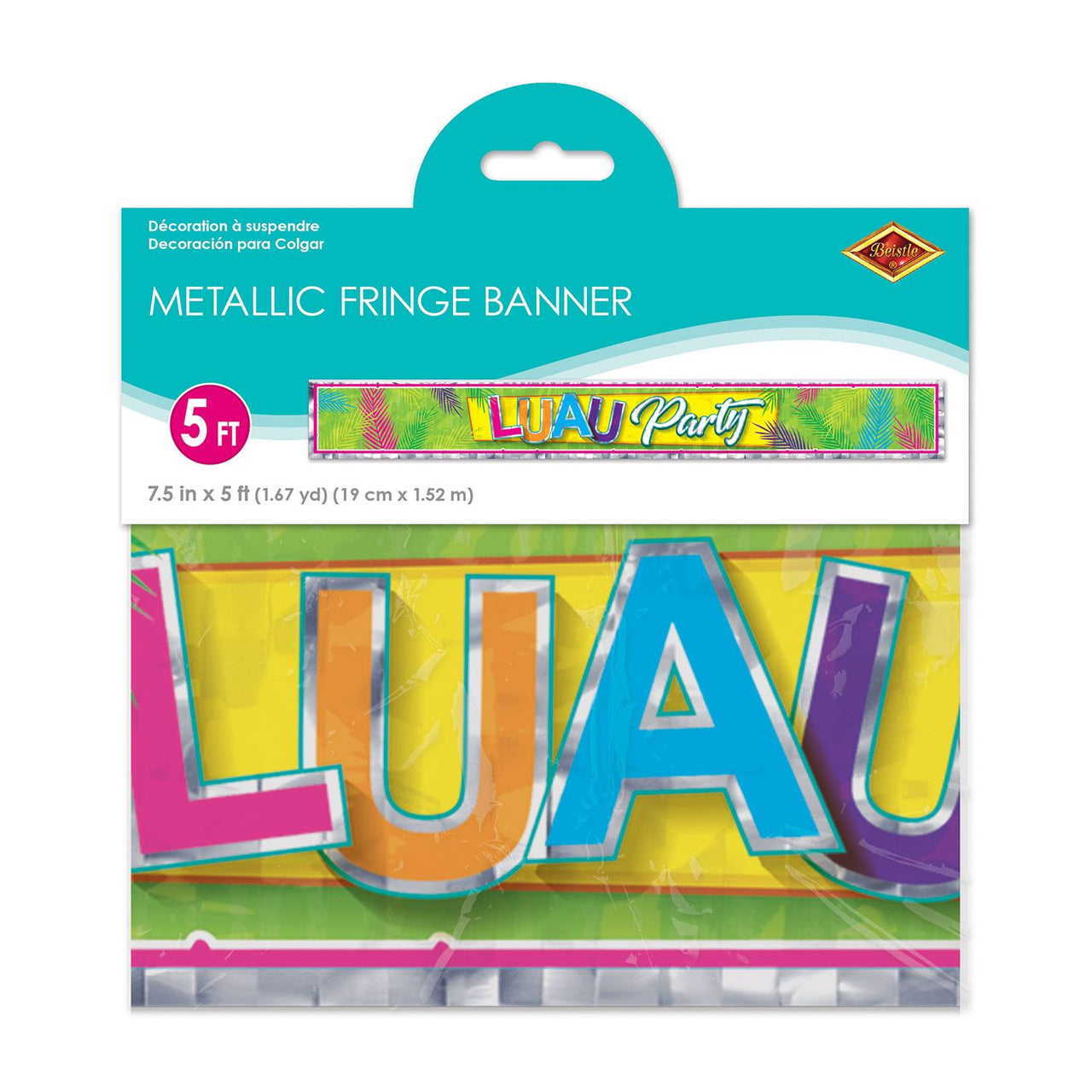Bulk Metallic Luau Party Fringe Banner (Case of 12) by Beistle