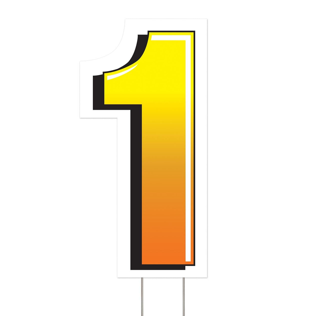 Plastic 1 Party Yard Sign - Bulk 3 Pack