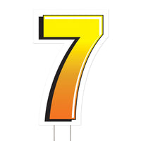 Plastic 7 Party Yard Sign - Bulk 3 Pack