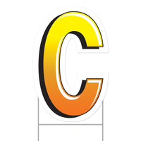 Plastic C Party Yard Sign - Bulk 3 Pack