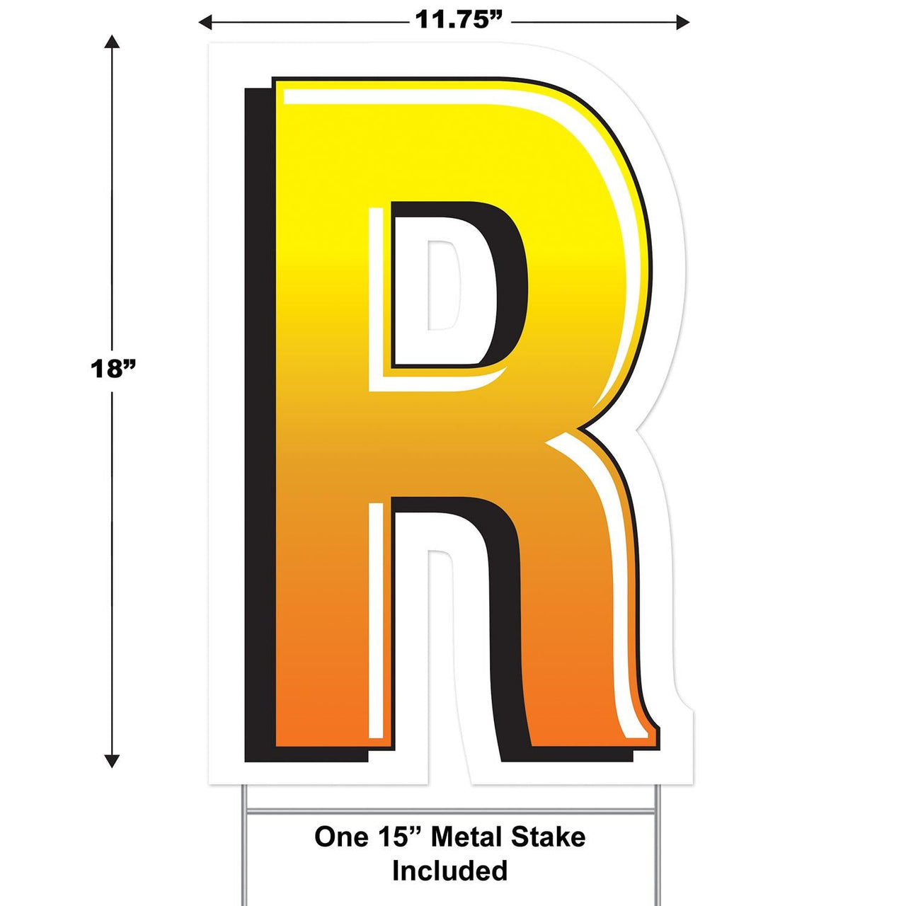 Bulk Plastic R Yard Sign (Case of 3) by Beistle