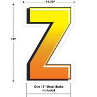 Bulk Plastic Z Yard Sign (Case of 3) by Beistle