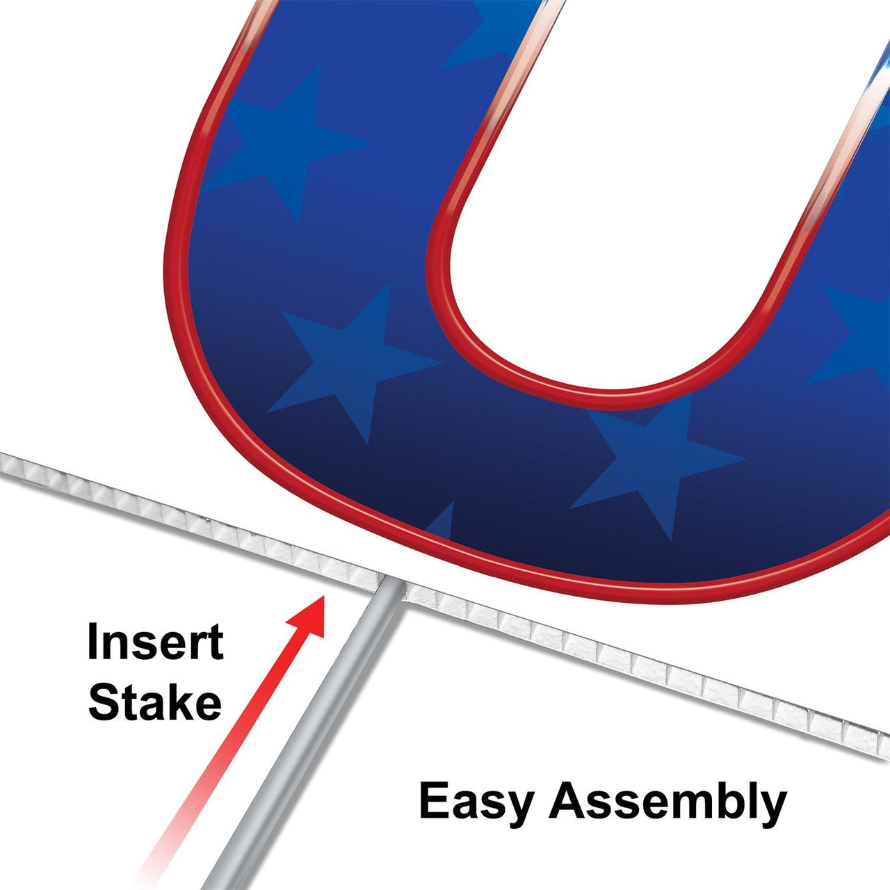 Bulk Plastic USA Yard Sign (Case of 6) by Beistle