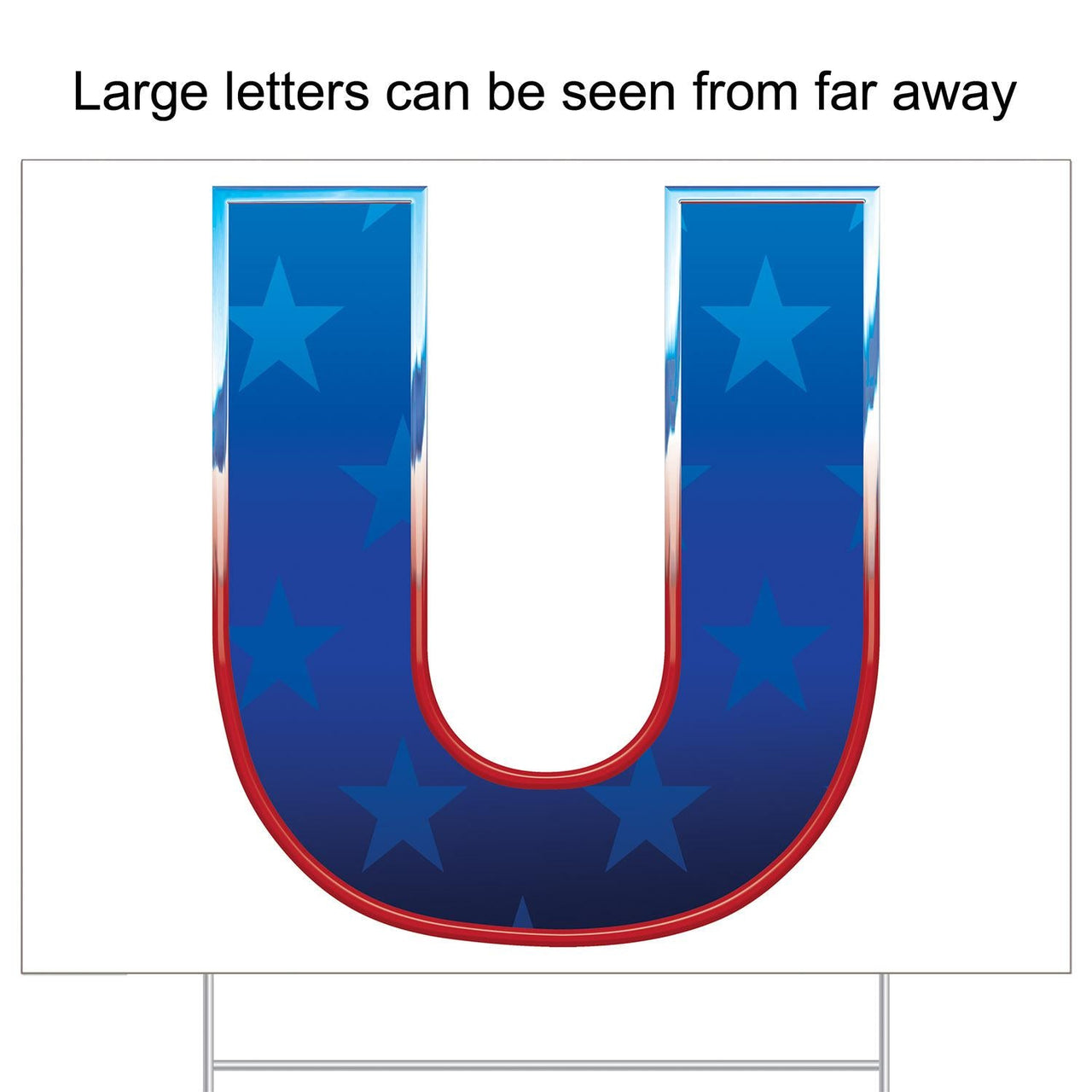Bulk Plastic USA Yard Sign (Case of 6) by Beistle