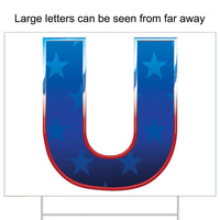 Bulk Plastic USA Yard Sign (Case of 6) by Beistle