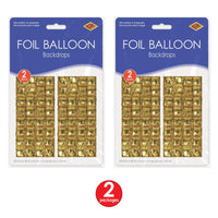 Bulk Gold Foil Balloon Backdrops (12 Pkgs Per Case) by Beistle