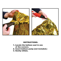 Bulk Gold Foil Balloon Backdrops (12 Pkgs Per Case) by Beistle