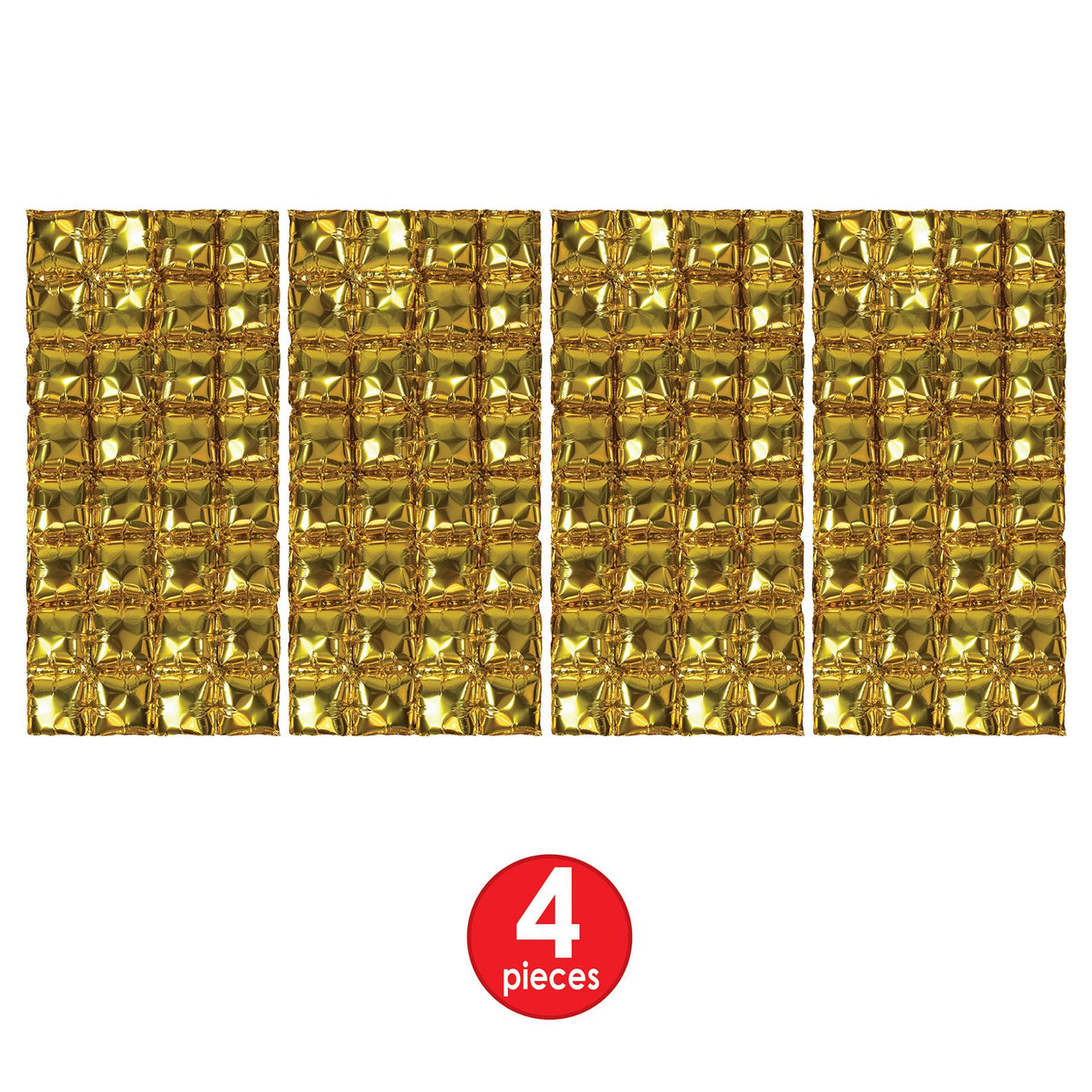 Bulk Gold Foil Balloon Backdrops (12 Pkgs Per Case) by Beistle