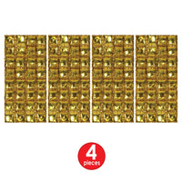 Bulk Gold Foil Balloon Backdrops (12 Pkgs Per Case) by Beistle