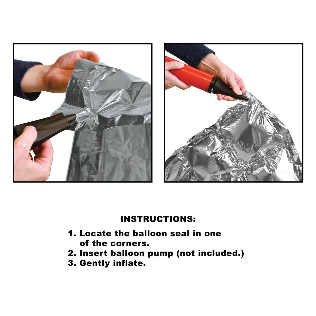 Bulk Silver Foil Balloon Backdrops (12 Pkgs Per Case) by Beistle